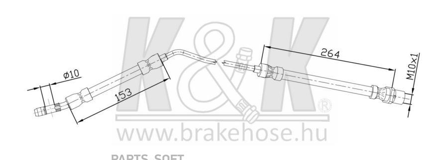 

K K FT0040 Шланг тормозной задн прав BMW: X5 3.0I 00- 1шт