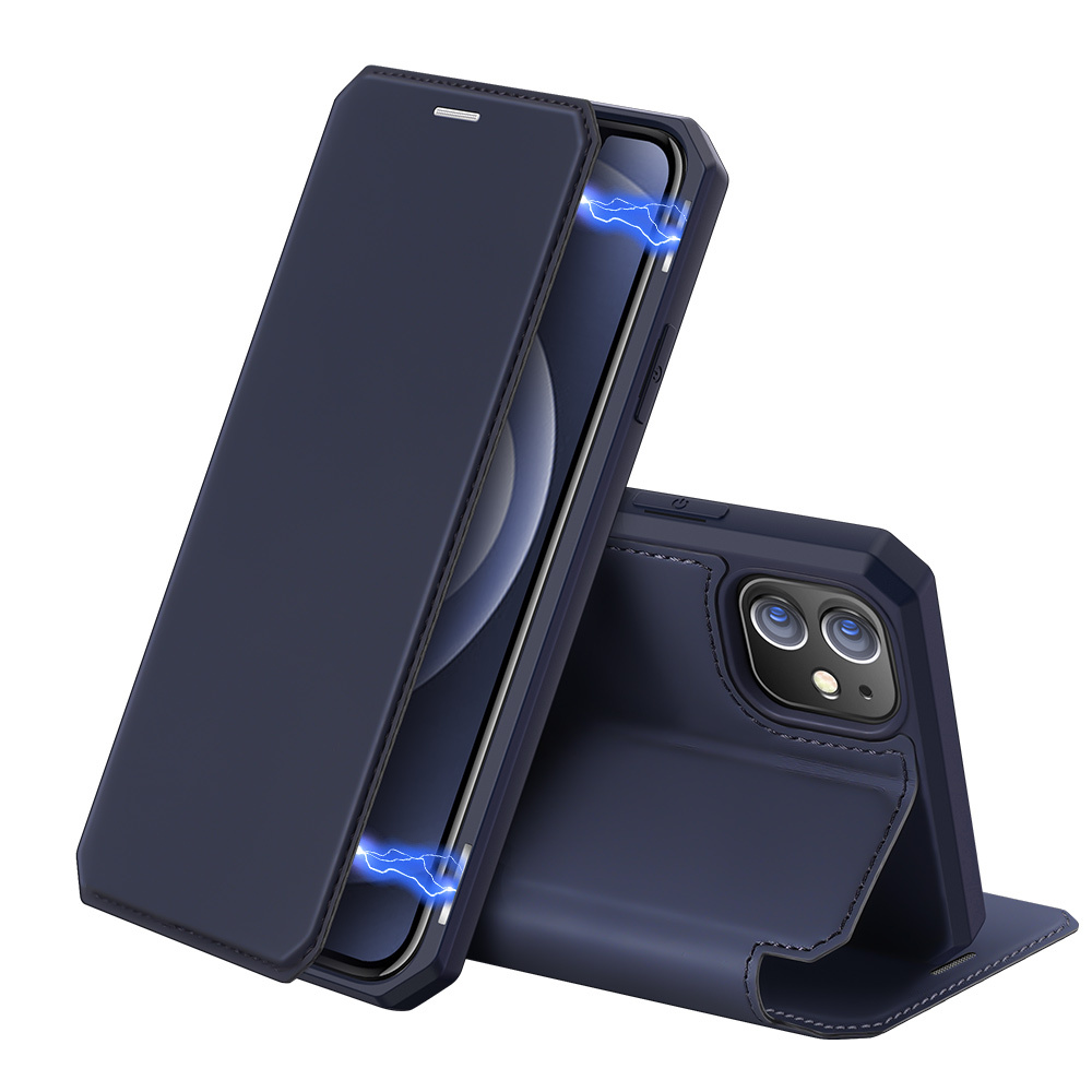 

Чехол книжка Dux Ducis для iPhone 12 Mini 5.4", Skin X синий, iPhone 12 Mini 5.4