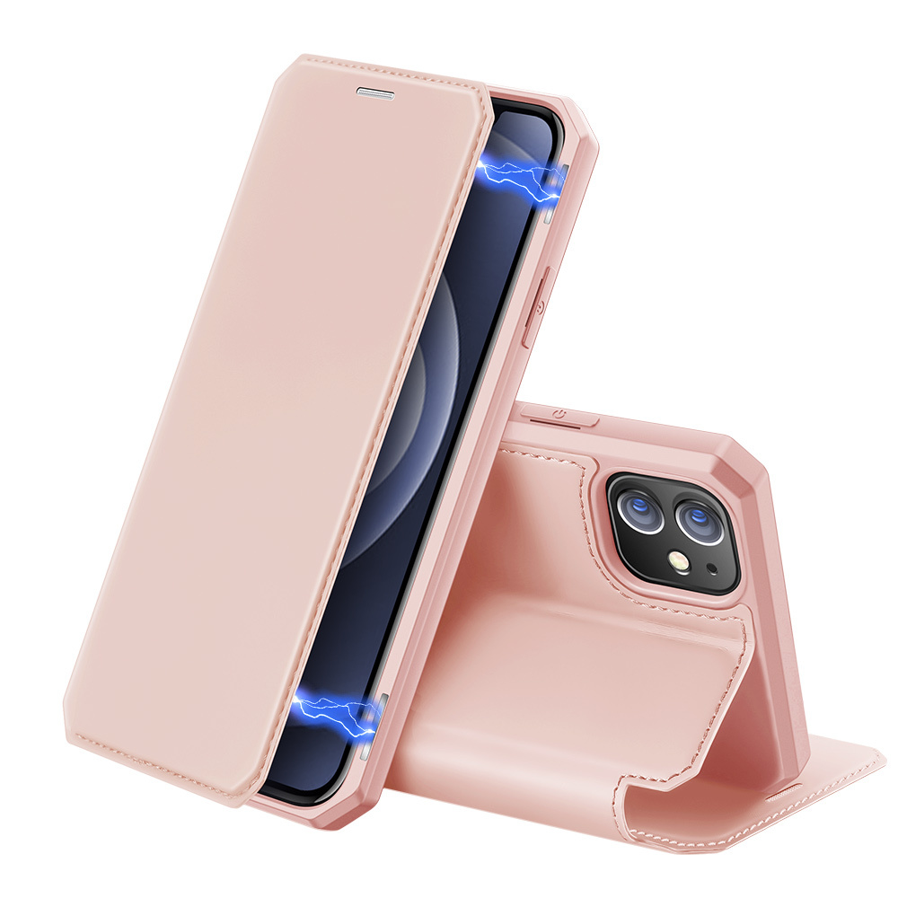 

Чехол книжка Dux Ducis для iPhone 12 Mini 5.4", Skin X розовый, iPhone 12 Mini 5.4