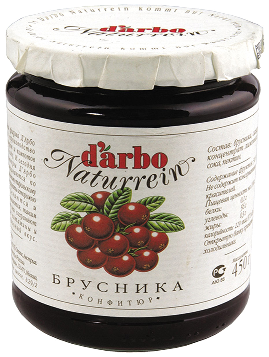 Конфитюр Darbo Naturrein Брусника 450г