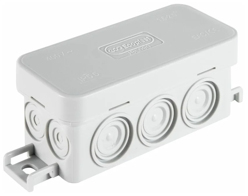 Экопласт JBL090 Коробка распределительная без сальников о/п 90х42х40, 10вых. IP55 44055HF