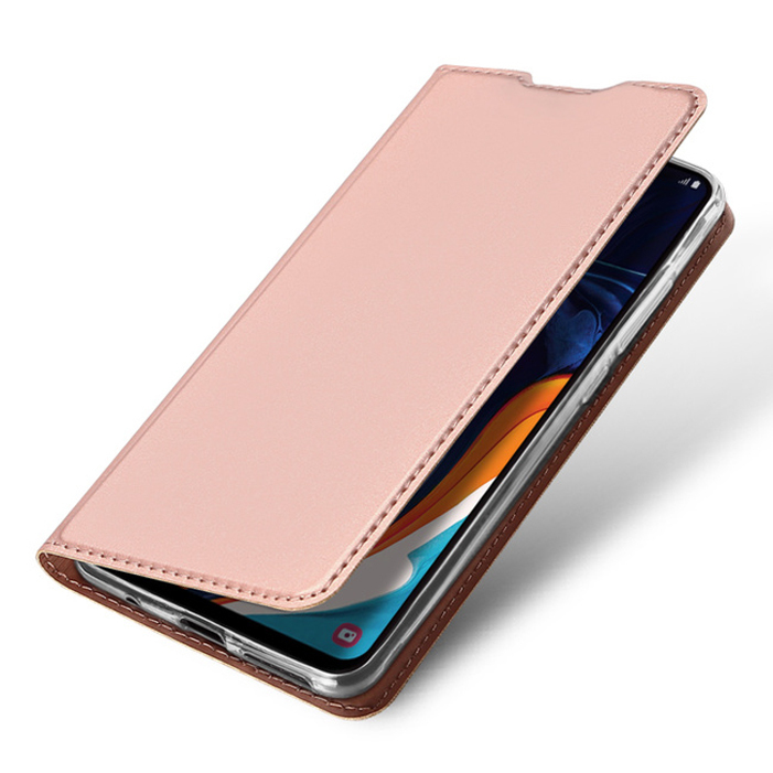 фото Чехол книжка dux ducis для iphone 14 pro max 6.7", skin series розовое золото