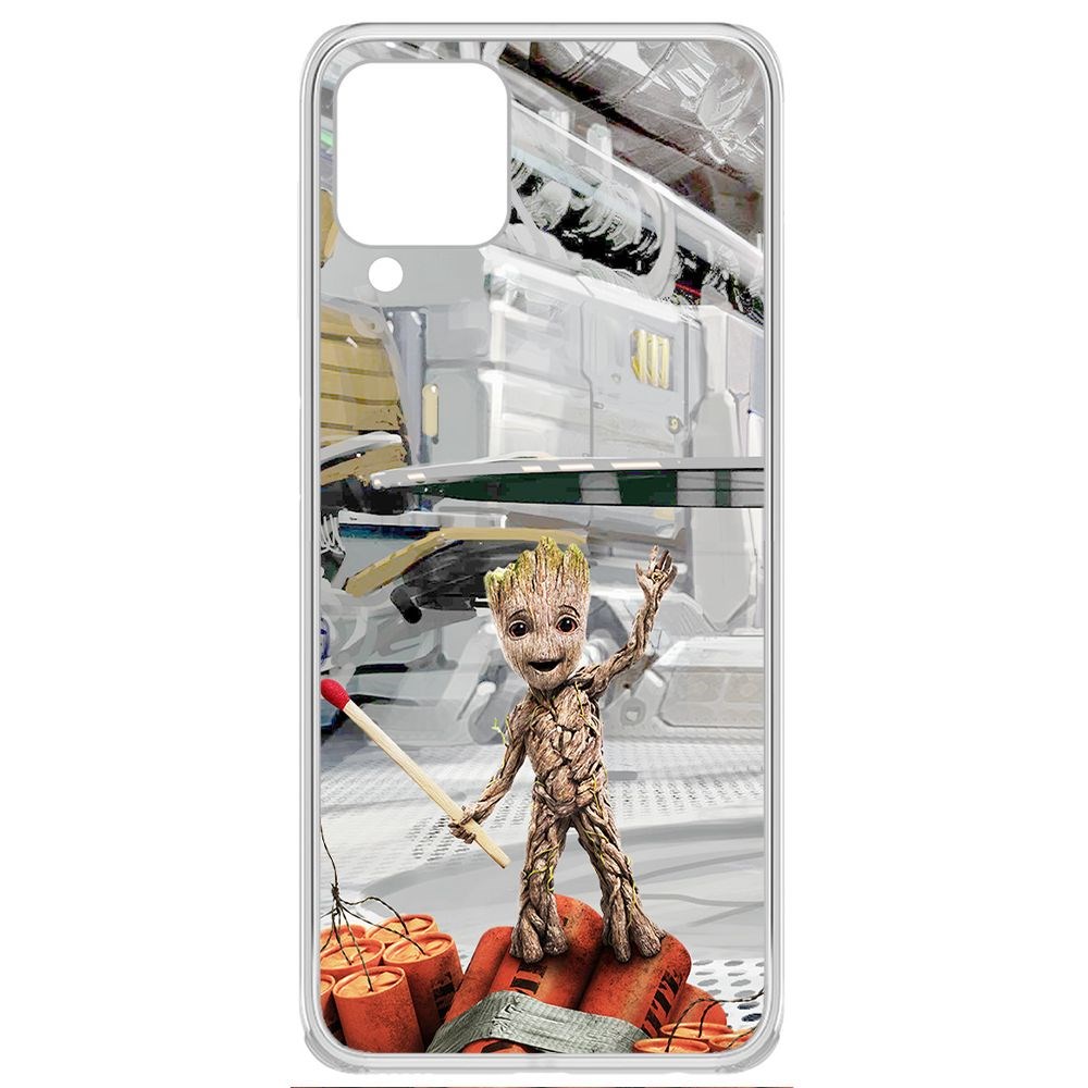 

Чехол-накладка Clear Case Стражи Галактики. Малыш Грут для Samsung Galaxy A22 4G (A225), Прозрачный