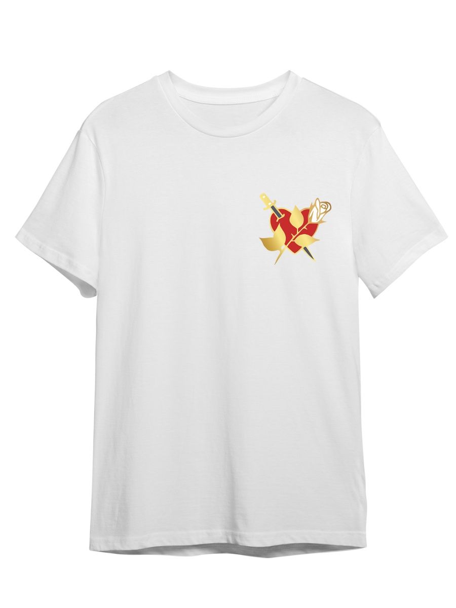 

Футболка унисекс СувенирShop Золотое сердце/Кинжал/Роза 2ZG белая XS, Белый, "Золотое сердце/Кинжал/Роза" 2ZG