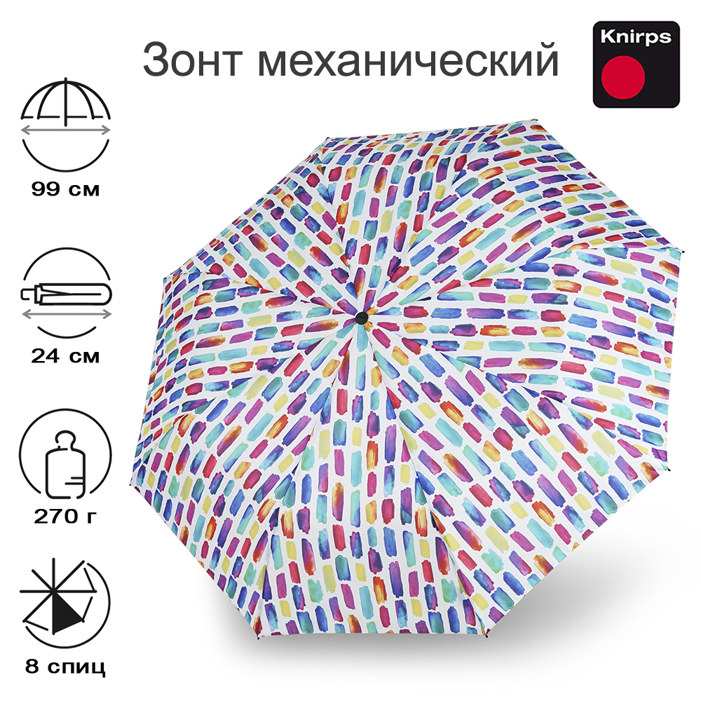 

Зонт женский Knirps A.050 Medium Manual create crystal, A.050 Medium Manual