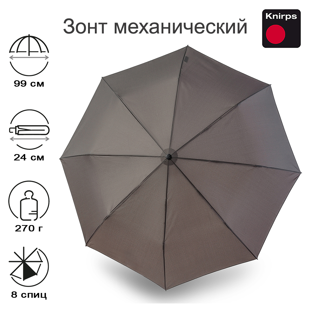 

Зонт мужской Knirps A.050 Medium Manual dark grey, A.050 Medium Manual