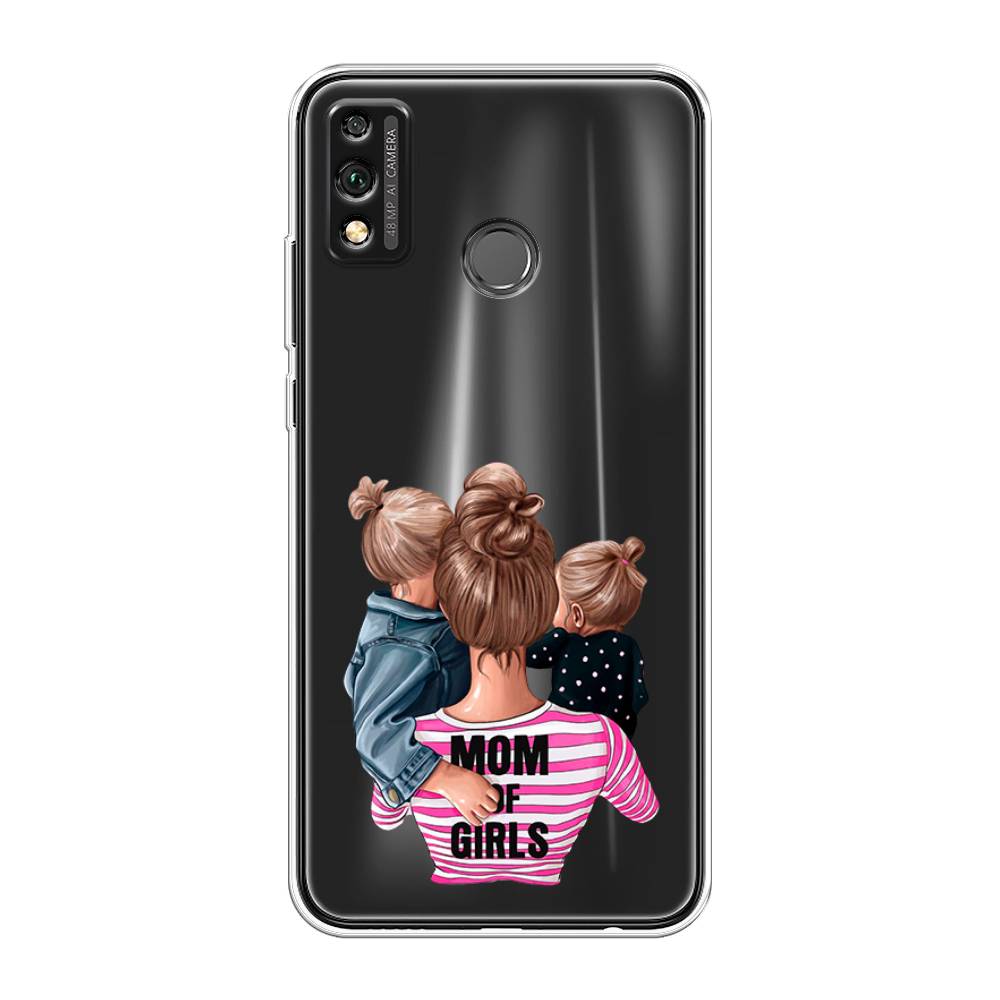 

Чехол Awog на Honor 9X Lite "Mom of Girls", Синий;розовый;черный, 6104250-6