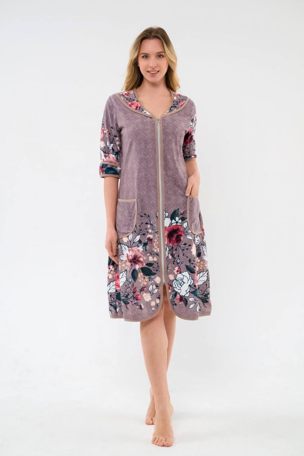 

Халат женский Амадэль 000004928 коричневый 52 RU, 000004928