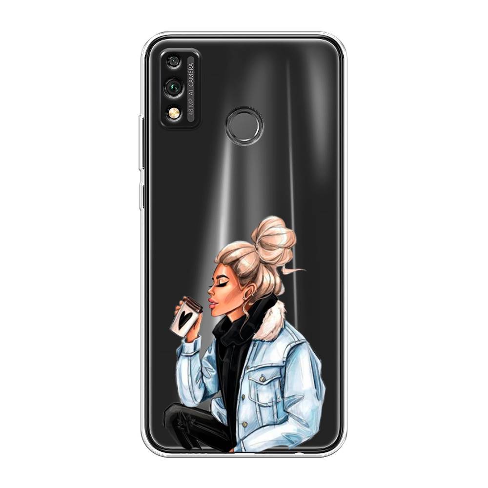

Чехол Awog на Honor 9X Lite "Cute girl", Коричневый;бежевый, 6104250-7