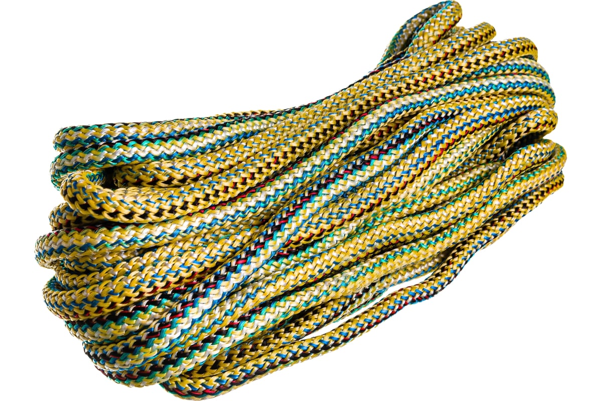 ЩИТ Вязаный полипропиленовый шнур, цветной, моток,10 мм х 20 м 66808