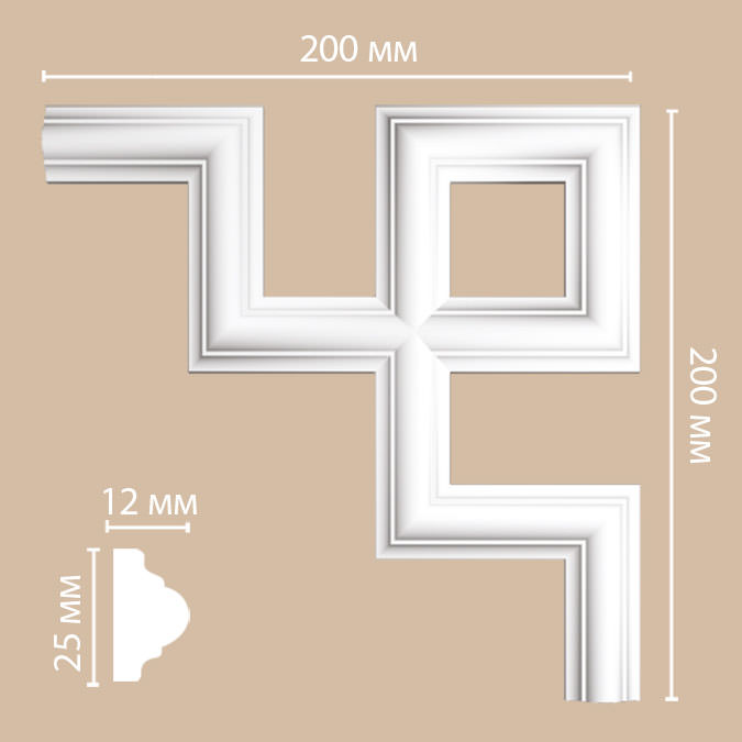 97012-4/100 угол DECOMASTER-2 (200х200мм) багет decomaster