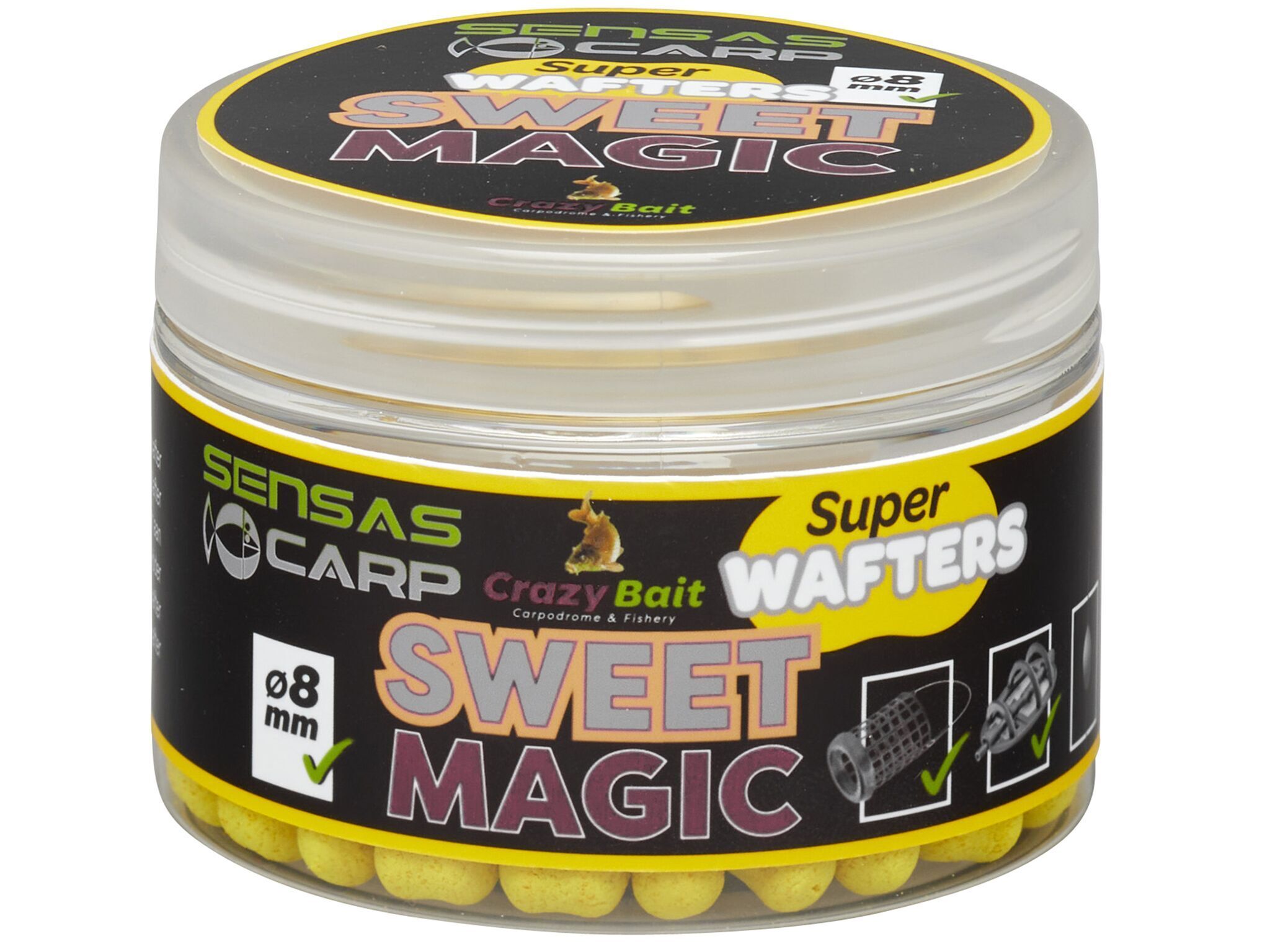 Мини бойлы Sensas Crazy Bait Crazy Sweet Magic Wafters 8мм 0.08кг