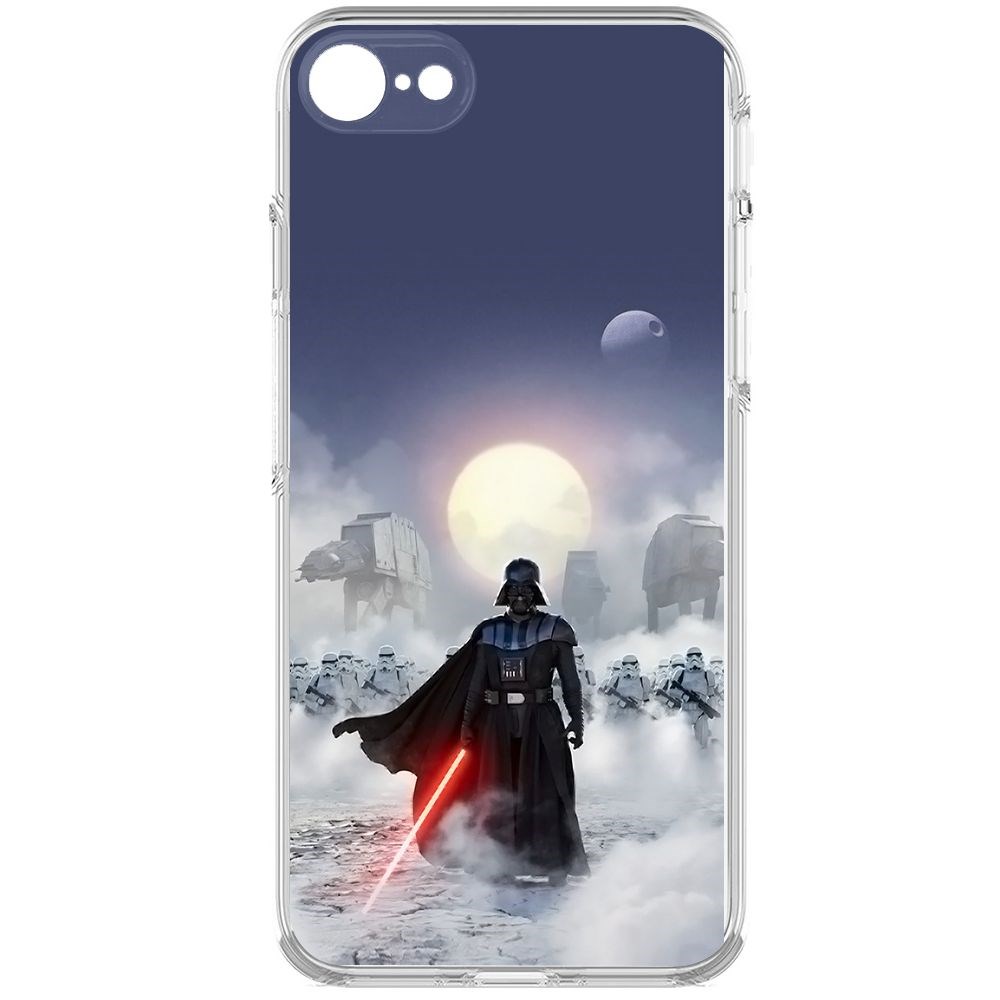 

Чехол-накладка Case Звездные Войны. Дарт Вейдер для iPhone 7/8/SE 2020 с защитой камеры, Прозрачный