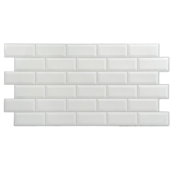 

Панель ПВХ плитка Кабанчики белая 485х960