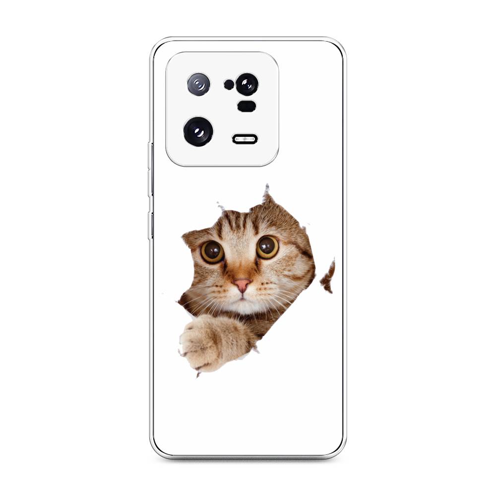 

Чехол на Xiaomi 13 Pro 5G "Кот и бумага", Белый;коричневый, 317350-1