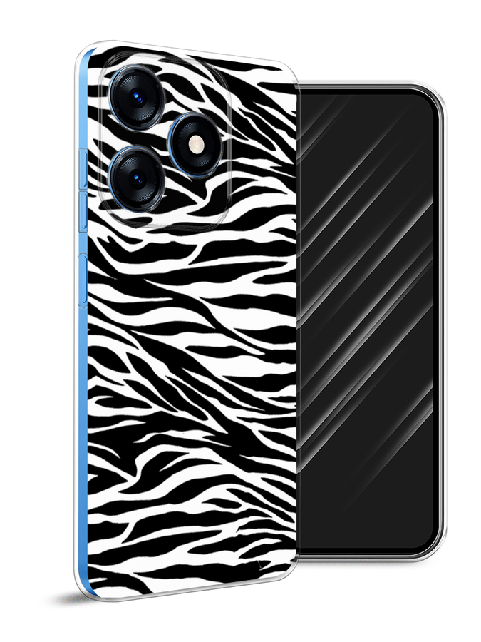 

Чехол Awog на Tecno Spark 10 "Принт зебра", Белый;серый;черный, 303650-7