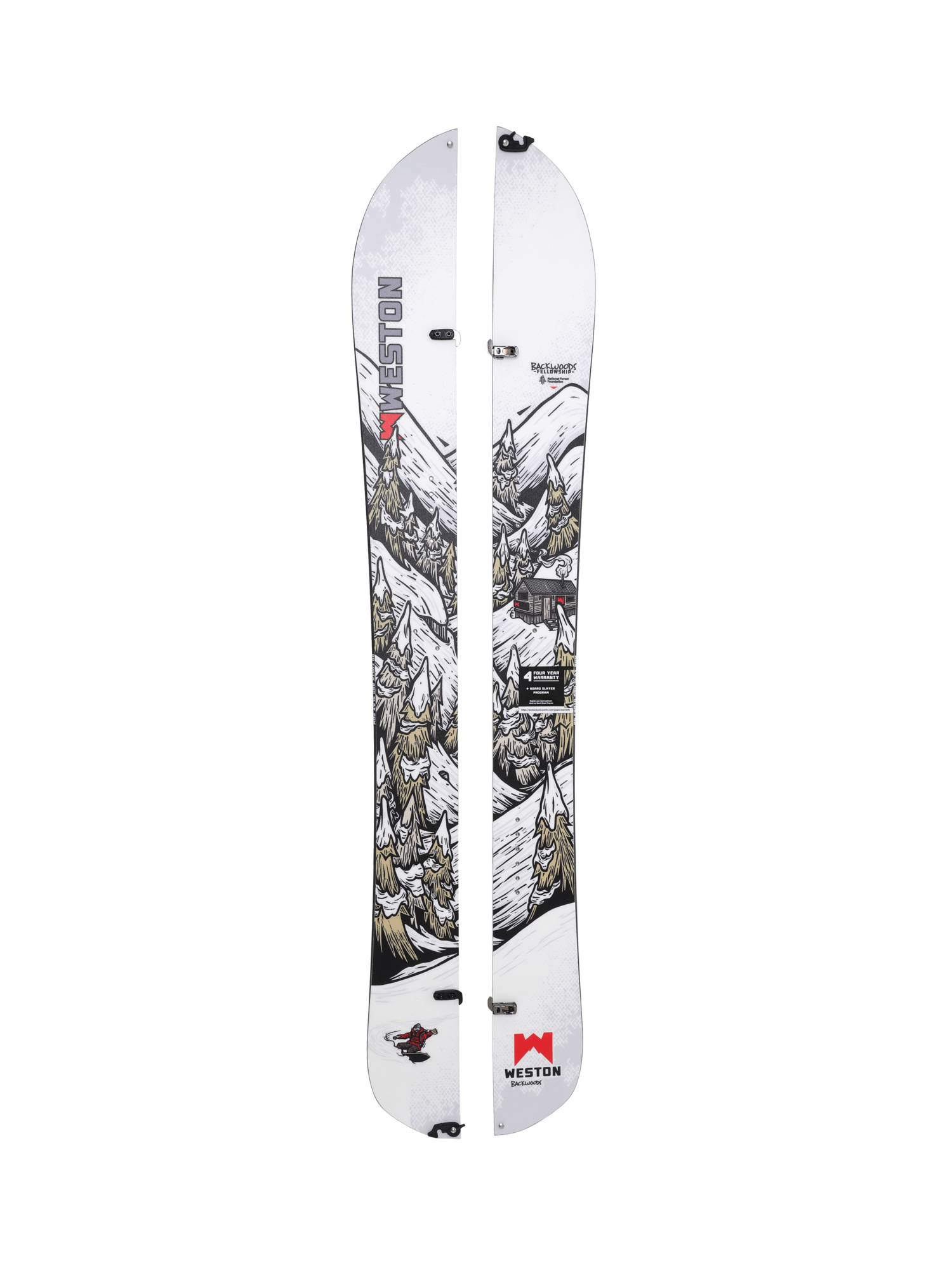 

Сплитборд Weston Backwoods Artist Series 25G white 163 см 2021-2022, Белый, Backwoods Artist Series 25G