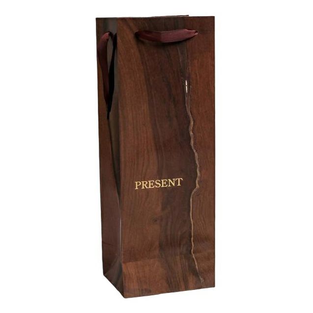 

Пакет 36 х 13 х 10 см Дарите Счастье Wood present, Коричневый
