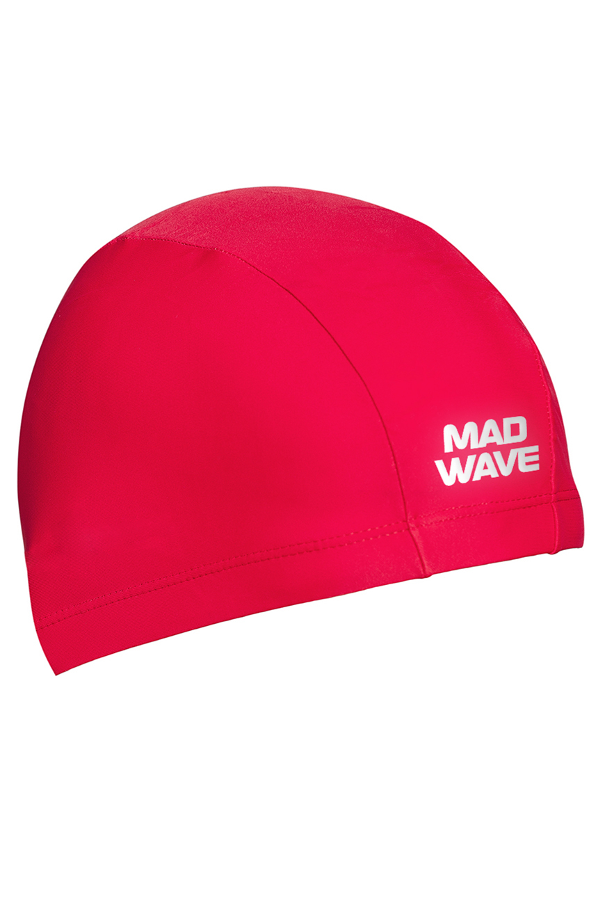фото Тканевая шапочка для плавания mad wave adult lycra, цвет красный (06w) madwave