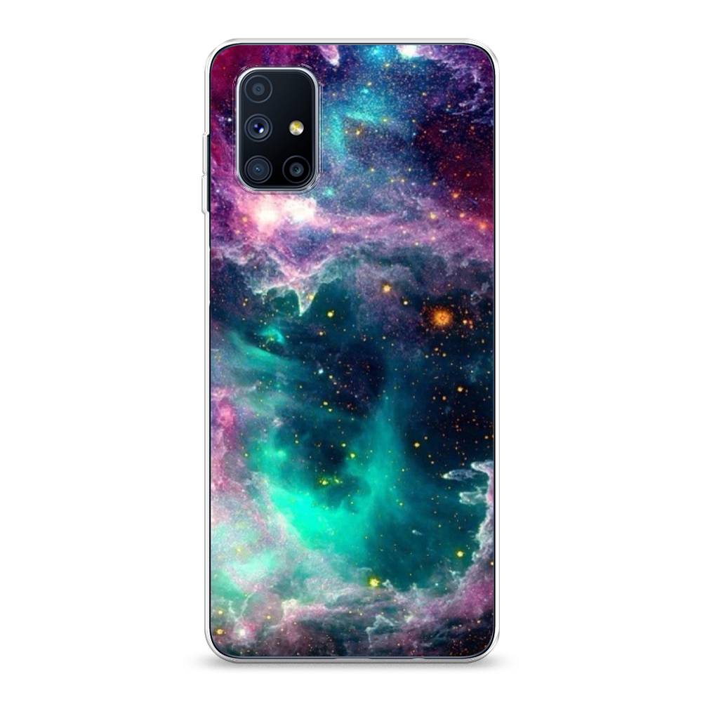 

Чехол на Samsung Galaxy M51 "Звездные облака", Розовый;бежевый, 2101550-2