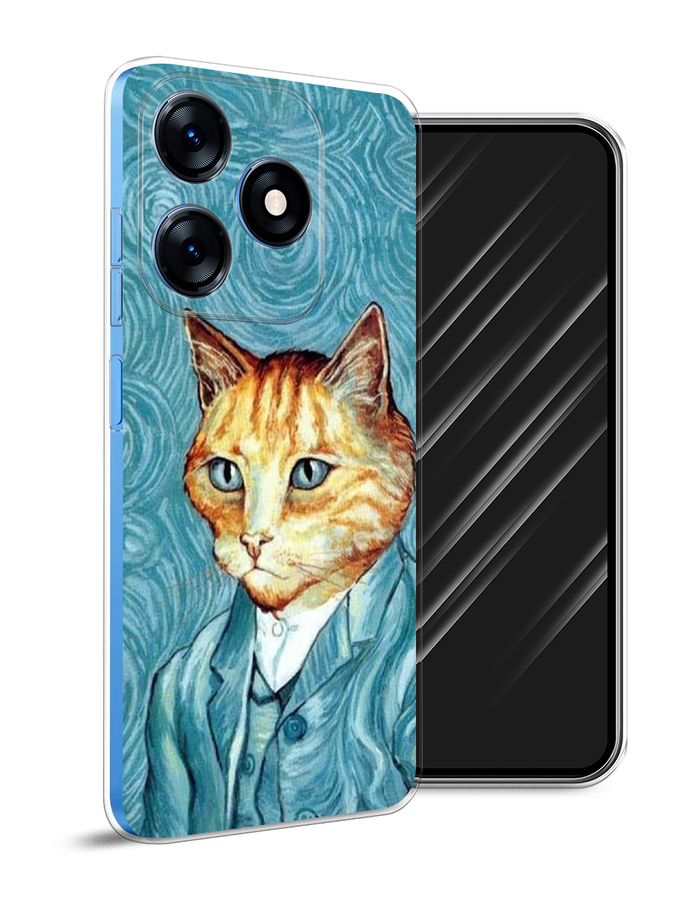 

Чехол Awog на Tecno Spark 10 "Кот Ван Гог", Голубой;коричневый, 303650-2