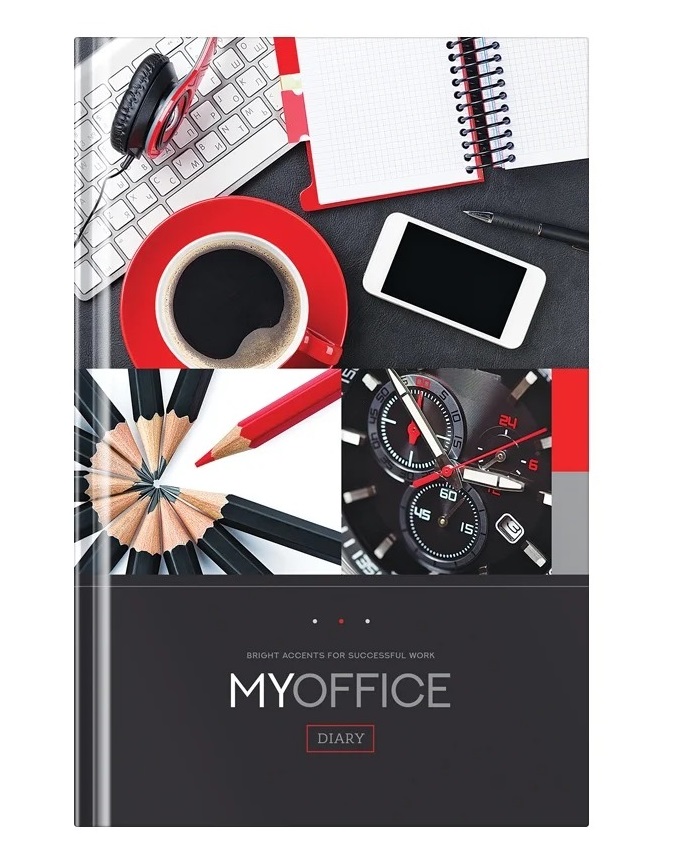 

Ежедневник Office Space Офис My Office недатированный А5 206 x 135 см в линейку 136 листов