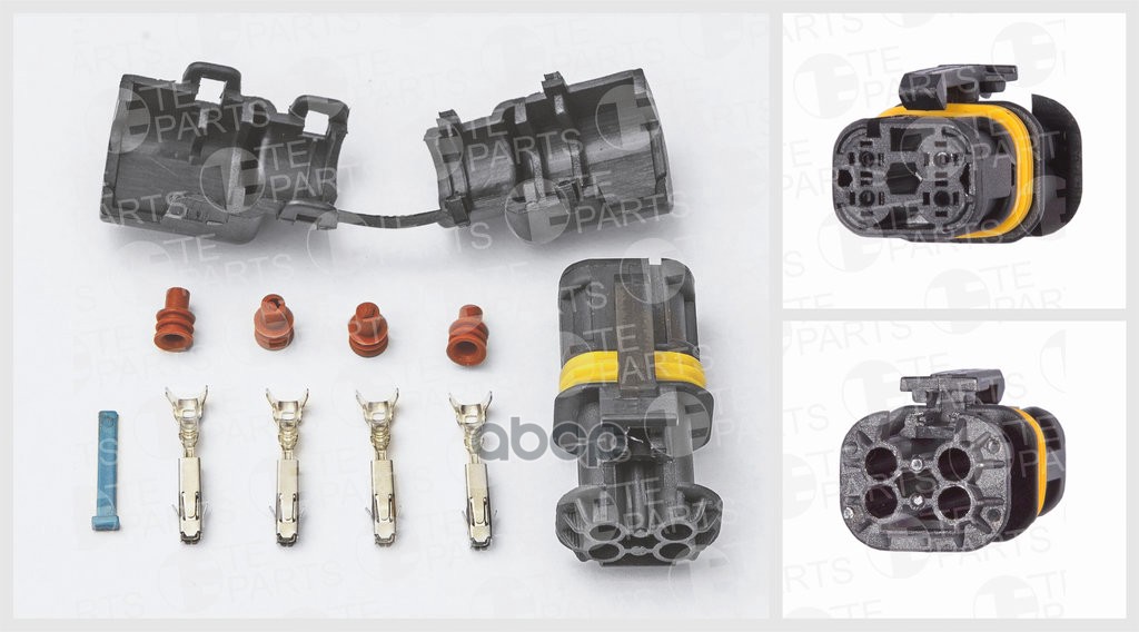 

Разъём 4-Х Контактный (Комплектация: 4-Pin, 4 Уплотнения, Фиксатор, Защитный Кожух) TE PAR