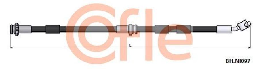 Шланг Тормозной Передн Прав Nissan Primera (P11) 96- Cofle арт. 92BHNI097 100039843924