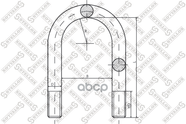 

84-64234-Sx стремянка 92.5xm20x1.5x170-U Rvi Premium Stellox 8464234SX