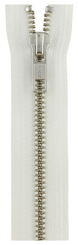 

Застежка-молния YKK 0573985/55, 501 белый тип 5 (5,75мм), разъемная, 55см