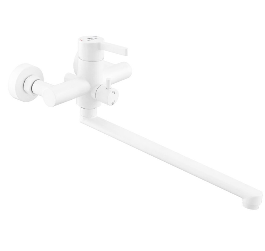 

Смеситель для ванны, Gota Rocio, Black&White, с картриджем, белый, 016095-GOTA