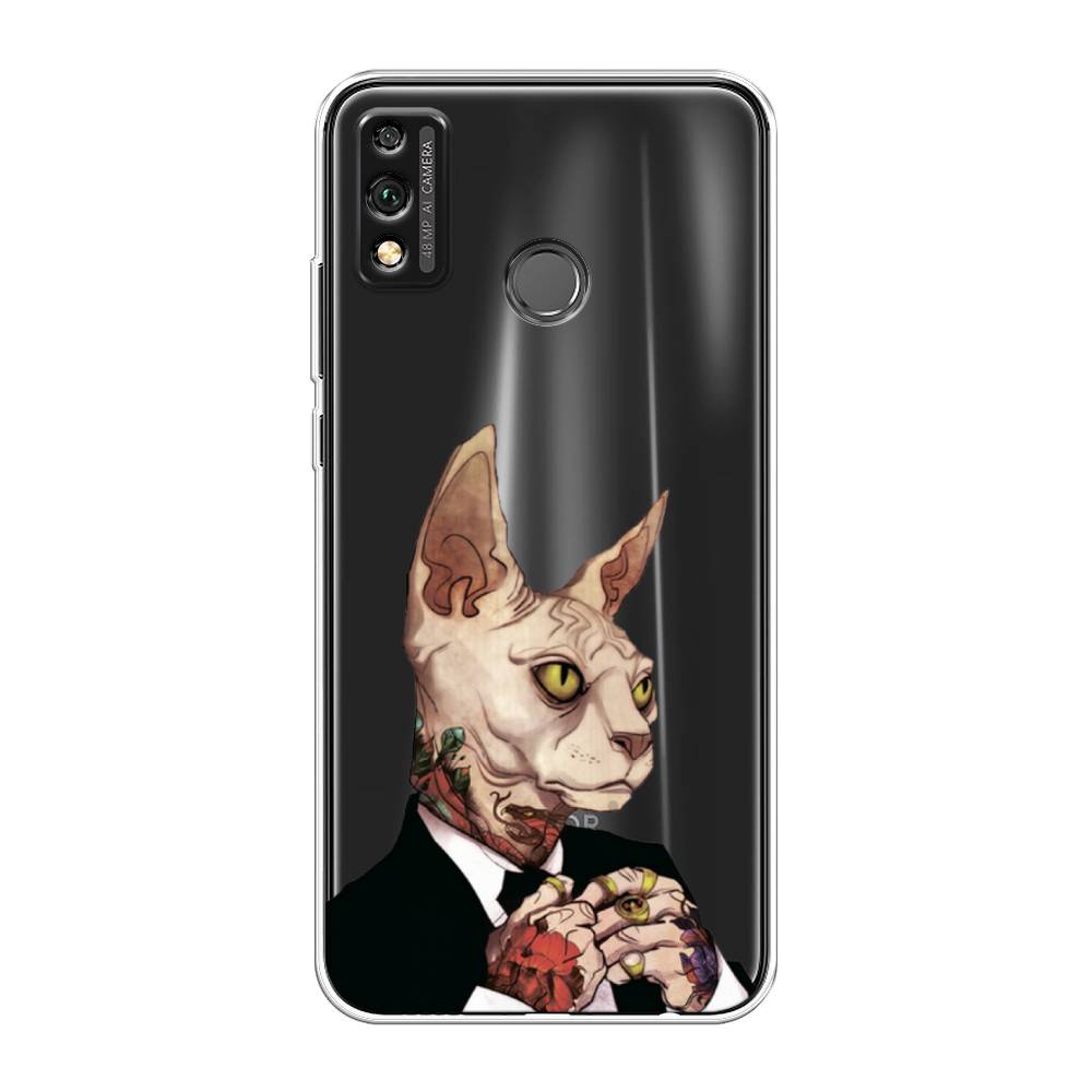 

Чехол Awog на Honor 9X Lite "Татуированный сфинкс", Бежевый;черный;красный, 6104250-7