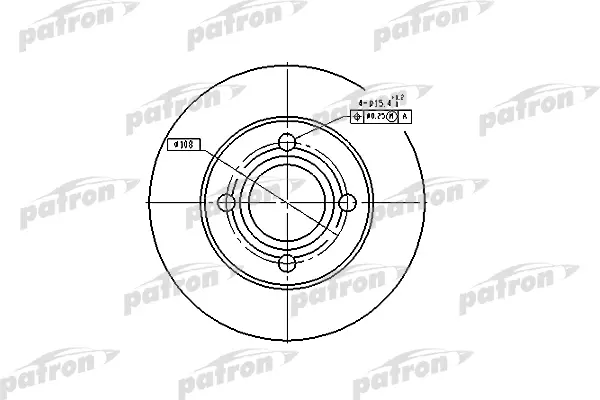 

Диск тормозной задн AUDI: 100 84-90, 100 Avant 84-90 PATRON PBD1543