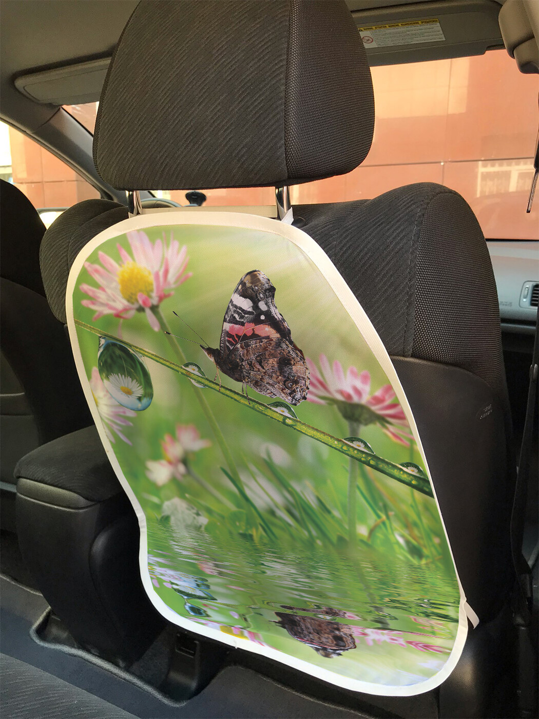 фото Накидка на спинку сиденья joyarty бабочка охотится за каплей, 45х62