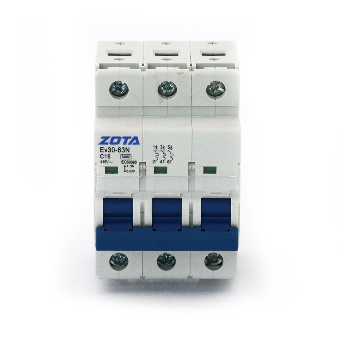 Автоматический выключатель ZOTA Ev30-63N 3P 6kA 16A C / CB3421603616