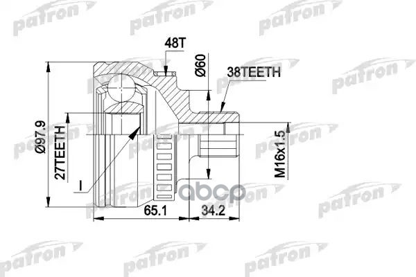 

ШРУС наружн к-кт 38x60x27 ABS:48T VW: SHARAN PATRON PCV1389