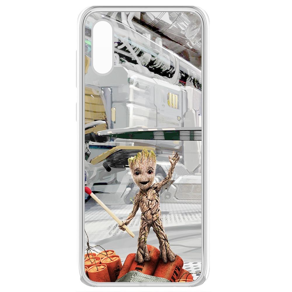 

Чехол-накладка Clear Case Стражи Галактики. Малыш Грут для Samsung Galaxy A02 (A022), Прозрачный