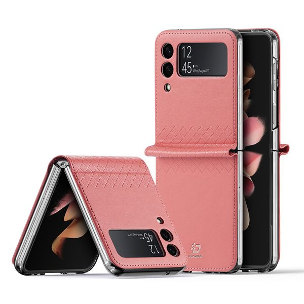 Чехол Dux Ducis для Samsung Z Flip3 5G Bril series, розовый
