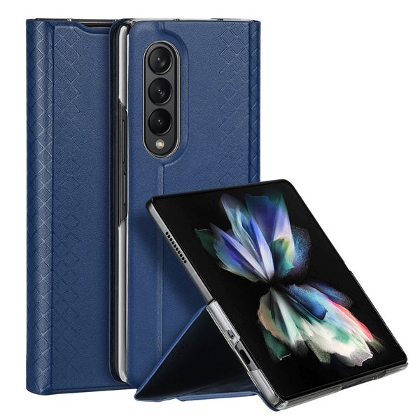 

Чехол из искусственной кожи Dux Ducis для Samsung Z Fold3 5G Bril series, синий, Samsung Z Fold3 5G Bril