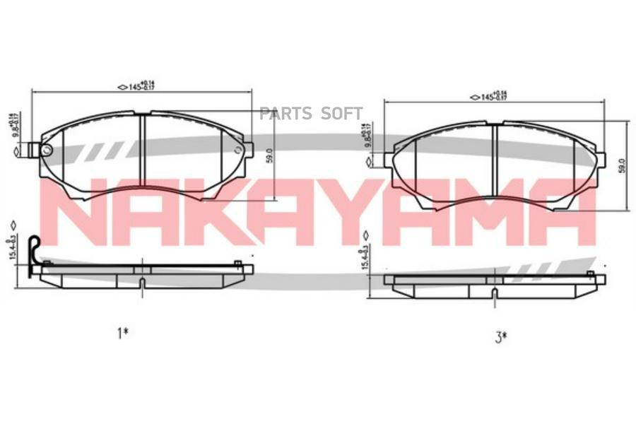 

NAKAYAMA [hp8582ny] Колодки тормозные дисковые передние Ford Ranger 2.5TDi, Mazda Serie B