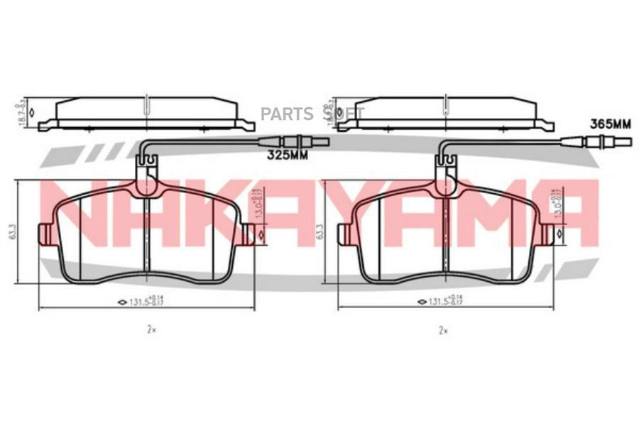 

Тормозные колодки NAKAYAMA передние дисковые HP8359NY