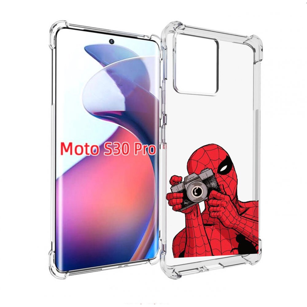 

Чехол MyPads человек паук фотограф детский для Motorola Moto S30 Pro, Прозрачный, Tocco