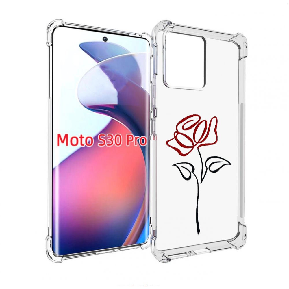 

Чехол MyPads цветок в одну линию для Motorola Moto S30 Pro, Прозрачный, Tocco
