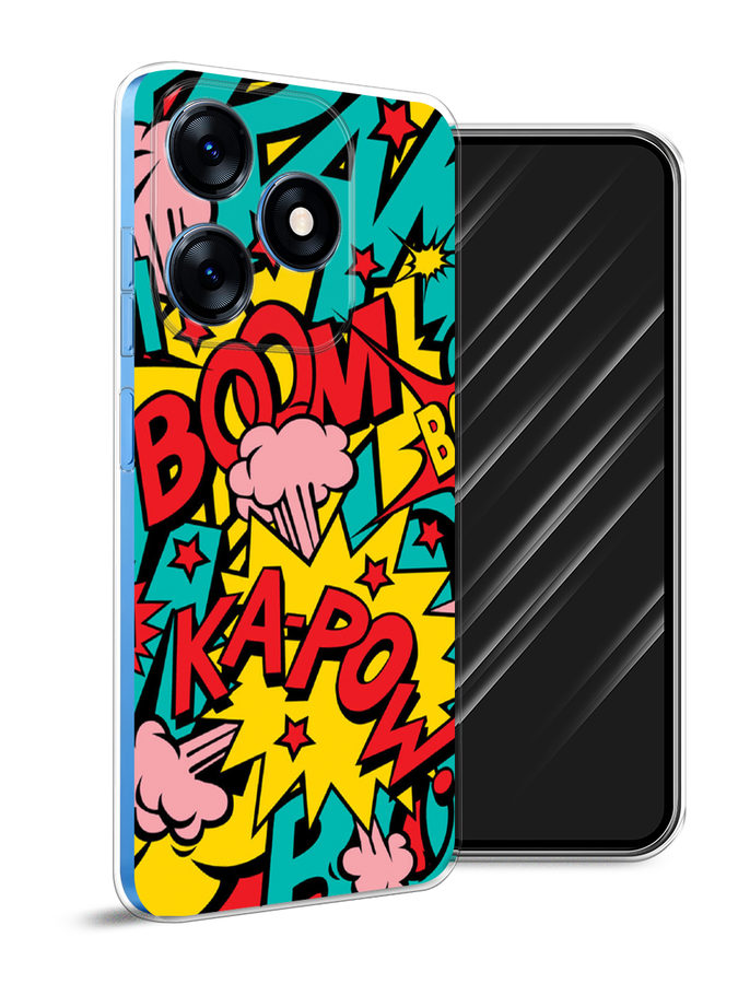 

Чехол Awog на Tecno Spark 10 "Постер pop art", Бирюзовый;желтый;красный, 303650-9