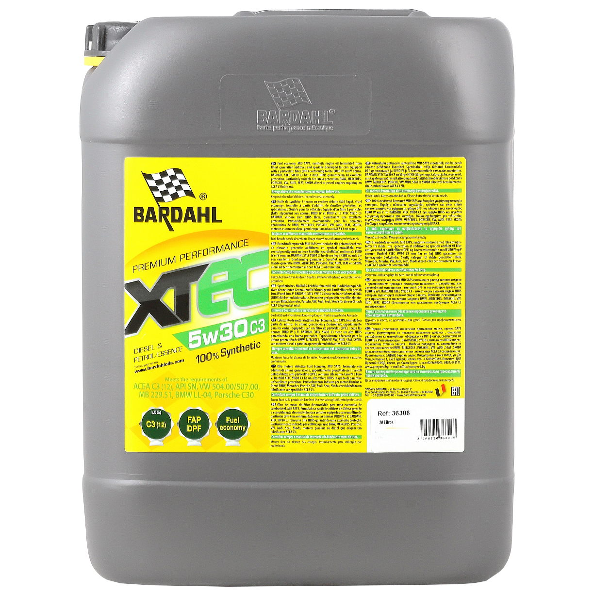 

Моторное масло BARDAHL XTEC C3 синтетическое 5W30 20л