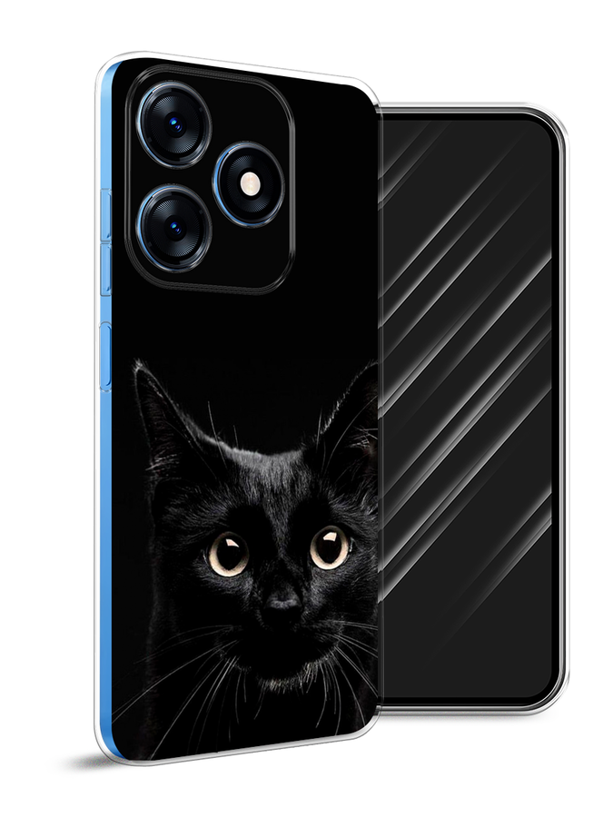 

Чехол Awog на Tecno Spark 10 "Добрый кот", Черный, 303650-1
