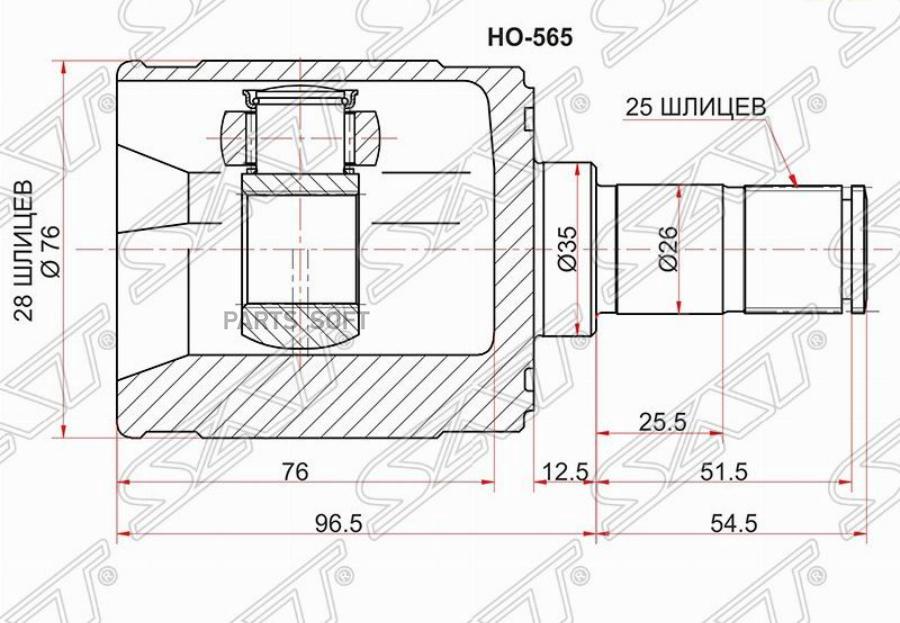 

ШРУС внутренний LH HONDA CIVIC ES