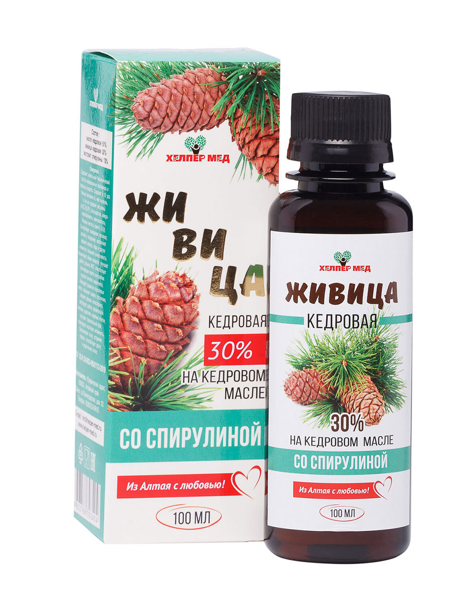 

Живица кедровая со спирулиной, 100 мл, h129