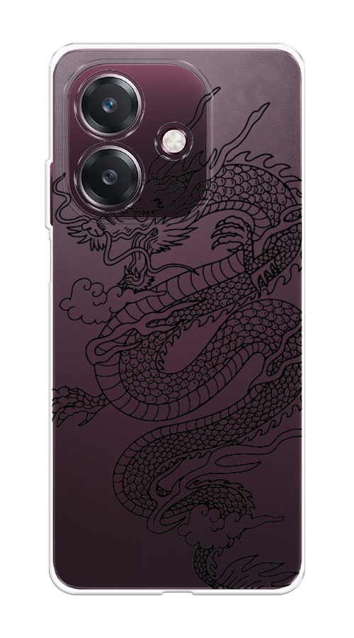 

Чехол на Oppo A3 "Большой китайский дракон", Черный;серый, 2518650-1