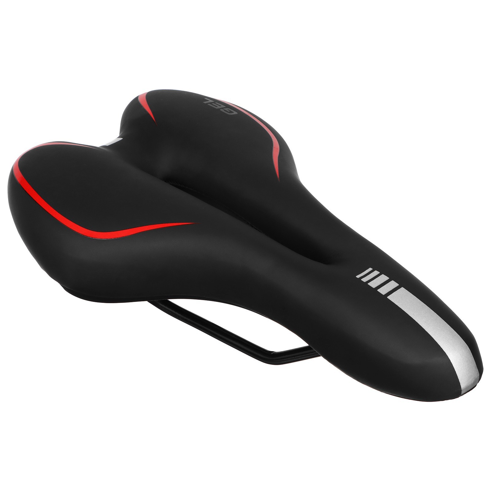Велосипедное седло Dream Bike Sport-comfort 285x155 мм, black/red